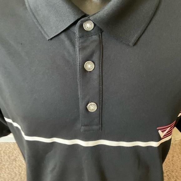 Men’s used size XL Callaway Golf black polo shirt logo Pre own items are as is - Picture 3 of 5